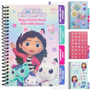 Gabby's Dollhouse Stickers Scrapbooking pour Filles, Carnet avec 28 feuilles d'autocollant - Cadeau Fille (Get Trend., neuf)