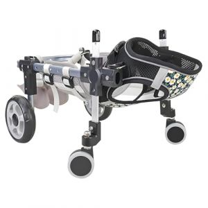 Chariot chien handicap&eacute; &ndash; Fauteuil roulant pour chien &agrave; 4 roues pour animaux de compagnie (Petit/Moyen) (noir L) (Monsieur Oc&eacute;an, neuf)