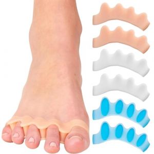 Separateur Orteil, 6 pièces Ecarteur Orteil, Redressez Les Orteils Tordus, Separateur Orteil Silicone, Les Orteils en Marteau ou Qui Se Chevauchent (Rfervgauk, neuf)