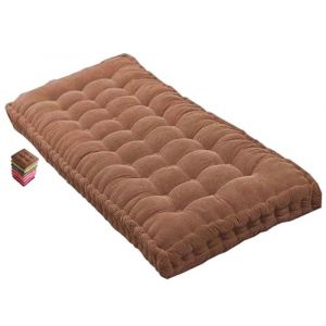 Matelas de Sol capitonné ou Coussin pour Banc de Jardin 1/2/3 Places, Banquette et Chaise Longue Palette, 170 cm, 180 cm, Coussin pour Banc 150 cm Exterieur Interieur sur Mesure(Coffee 1d,60x60 cm 24x (sanroy, neuf)