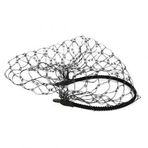 Beatifufu Bandeau Voilette Noir pour Mariage Tête Voile Accessoire Coiffure Performance et Fête Photo Prop Élégant et Stable (LOVEDIVE, neuf)