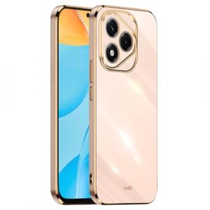 HONLEN Coque pour Honor 400 Lite 5G (6.7" inches), &Eacute;tui en TPU Souple en Silicone, Design de Cadre de Galvanoplastie - Rose (HONLEN, neuf)