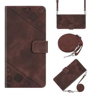 FMPCUON Coque Compatible avec Honor X6/Honor X8 5G, &Eacute;tui Flip Case en Cuir Portefeuille Coque &agrave; Rabat Housse avec Porte Carte Magn&eacute;tique Antichoc Protection Compl&egrave;te Etui pour, Brun (FMPCUON-EUR, neuf)