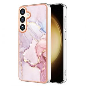 QIWEIQING Coque Compatible avec Samsung Galaxy S25 Marbre Coque, Silicone Paillette Antichoc Flexible Housse de Protection en TPU Marbre Motif &Eacute;tui pour Samsung Galaxy S25 Case.Rose Gold YBD (QIWEIQING, neuf)