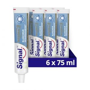 SIGNAL Liquide Dentifrice Integral 8 Blancheur 75 ml lot de 6, pas de saveur (NESTECH, neuf)