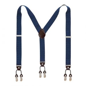Lafayon Bretelles pour Homme 6 Clips Y-Back, 3,5 cm de Largeur, R&eacute;glables et &Eacute;lastiques, avec Pinces M&eacute;talliques Solides et Coffret Cadeau (Lafayon store, neuf)