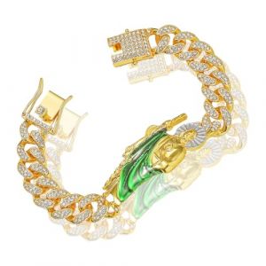 Homme Femme Acier Inoxydable C&ocirc;t&eacute; Horizontal Lat&eacute;ral Croix Cha&icirc;ne Maillons Bracelet,Bracelet pour homme en acier inoxydable avec croix de J&eacute;sus Bracelet simple et &eacute;l&eacute;gant &agrave; la mode Couleur or Cadeau (wuhanshichenlingyanshangmaoyouxiangongsi, neuf)