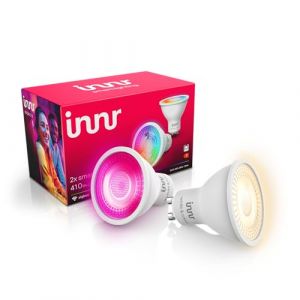 innr Zigbee GU10 Ampoule Connect&eacute;e, Fonctionne avec Hue* et Alexa (Pont Requis), Spot Blanc et Couleur, 16 Millions de Couleurs, Ampoules RGB, Lampe LED, Intensit&eacute; Variable, 410 lumens - 2 Pi&egrave;ces (Innr Lighting, neuf)