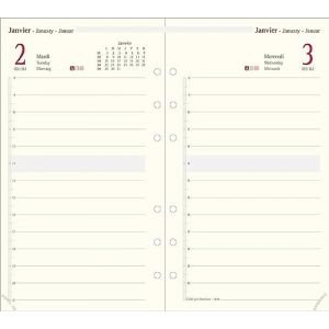 OBERTHUR - Recharge Pour Organiseur Journalier 17 - Janvier 2026 &agrave; D&eacute;cembre 2026 - Dimension 10 x 17 cm - 3 Langues (Papeterie Libellus, neuf)