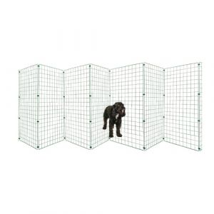 Barrière autoportante pour chien - Panneaux de clôture en métal de 1 m x 1,5 m - 50 x 50 mm - Clôture portable pour chiens - Clôture pour chien pour une utilisation en intérieur ou en extérieur - Parc (Gro Garden Products Ltd, neuf)