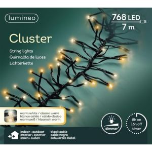 Lumineo Cluster LED L 600 cm - Blanc / blanc chaud (DSBO, neuf)