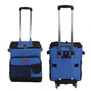 Glaci&egrave;re avec Roues, 35L Sac Isotherme &agrave; roulettes de Grande Capacit&eacute; Tissu Oxford Feuille D'aluminium Imperm&eacute;able Anti-Fuite Portable Sac de Refroidissement &agrave; roulettes (Xinjier-EU, neuf)