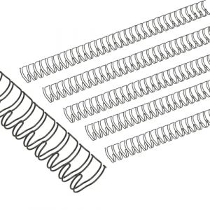 PATIKIL 13mm (1/2") Peignes de reliure &agrave; double boucle en fil m&eacute;tallique, 20 pcs Bobines de reliure &agrave; double boucle en m&eacute;tal Capacit&eacute; de 100 feuilles Pas de 3:1 32 Anneaux de reliure, Noir (PATIKIL UK, neuf)