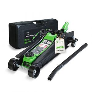 Cric hydraulique 2,5 tonnes avec Valise de Transport &ndash; Profil Plat, Hauteur de Levage 8,5&ndash;35 cm &ndash; Levage Rapide avec Tampon Caoutchouc &ndash; Capacit&eacute; 2500 kg &ndash; Cric Portable pour Voitures & SUV (Intropeks, neuf)