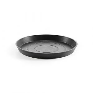 Ecopots Soucoupe pour pot de fleurs Amsterdam gris foncé - Diamètre extérieur : 50 cm - Diamètre intérieur : 46 cm - Rond - Grand soucoupe pour pot de plantes - En plastique recyclé - Pour l'intérieur (Marketsupply, neuf)