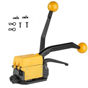 VEVOR Outil de cerclage en acier pour largeur 12,7-19 mm 3 en 1 (tendeur, sertisseur, coupeur) machine &agrave; emballer manuelle pour cerclage m&eacute;tallique machine &agrave; cercler pour feuillard en acier inoxydable (VEVOR Direct Store FR, neuf)