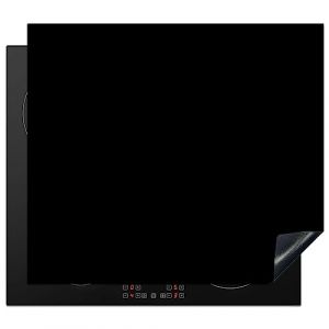 Prot&egrave;ge-plaque &agrave; induction - Plaque Protection Vitroc&eacute;ramique Induction - Vinyl - Noir - Fonc&eacute; - Solide - Couleur - 59x52 cm - Couvre Plaque de Cuisson - Accessoires de Cuisine (MuchoWow GmbH, neuf)