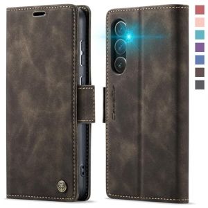 XYGLOW Coque pour Samsung Galaxy S23 FE Etui Housse【RFID Blocage】 Premium en Cuir PU Pochette de Portefeuille Fermeture Magnetique Flip Case Rabat Clapet pour Samsung S23 FE 5G Étui 6,4 Pouces,Café (XYGLOW-EU, neuf)
