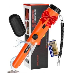 D&eacute;tecteur de M&eacute;taux Pinpointer IP66 Etanche Detecteur Metaux avec &eacute;clairage LED/alarme/balayage &agrave; 360&deg;/Pile 9 V Metal Detector pour adultes et enfants, id&eacute;al pour rechercher pi&egrave;ces, pi&egrave;ces d'or et vis (LuneKuck, neuf)