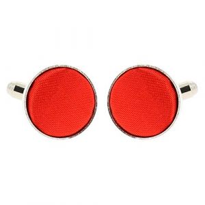 Boutons de Manchette Rouge pour Homme - Accessoire Poignet Chemise et Veste de Costume - Mariage, Cérémonie (cravateSlim FR, neuf)