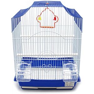 BPS Cage &agrave; Oiseaux en m&eacute;tal avec mangeoire Abreuvoir Swing Jumper Seau Couleur envoie au Hasard (33 x 26 x 46 cm) BPS-1233 (BPS SHOP, neuf)