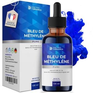 Detox Organica Bleu de Methylene Pur 100ml [ Qualité Pharmaceutique - flacon Pipette ] Solution aqueuse 1% Premium, 100% USP - Fabriqué, Testé et certifié laboratoire Allemagne (Detox Organica, neuf)
