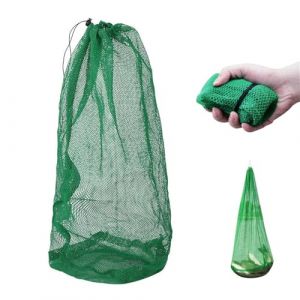 Dingbear Sac De Filet De Pêche - Sac De Collecte De Pêche en Nylon Sac épais à Mailles Fines Sac de Filet de Poisson Long Pliable(0.8m*0.5m) (For Dingbear, neuf)