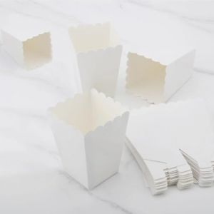 24 Pièces Boite Pop Corn, Popcorn Boîtes, Sacs Popcorn, Popcorn Box, Sachet Pop Corn, pour Soirées Cinéma, Accueil, Cinéma ou Fête Anniversaire (Blanc) (Miosotutu, neuf)