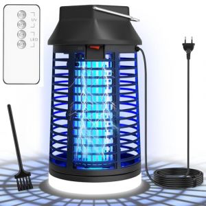 WUEAOA Lampe Anti Moustique Version t&eacute;l&eacute;command&eacute;e, Lampe Anti Mouche 4200V 15W UV Tueur d'Insectes &Eacute;lectrique Anti Insectes R&eacute;pulsif Efficace Port&eacute;e 80-140m&sup2;, Norme IPX4&zwnj; pour Int&eacute;rieur et Ext&eacute;rieur (yingtan, neuf)