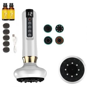 Serenya Masseur Anti Cellulite Avis, Serenya Anti Cellulite Puissant Appareil Massage Cellulite, Ventouse Electrique Anti Cellulité, Avec 12 Modes D'Aspiration (Noir naturel Bianstone-Blanc) (Chahuo, neuf)