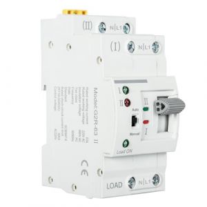 Jadeshay Commutateur de Transfert Automatique, G2R 2P 63A 220V ATS Commutateur de Transfert Automatique a Double Alimentation Double Inverseur de Source Automatique (Omykou, neuf)
