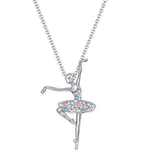 Collier avec Pendentif en forme de Ballerine Tutu, Collier Pendentif Danseuse Ballet Filles Zircon Charme Surprise Danse Ballerine Cadeau de bijoux pour femmes de grâces Halloween Cadeau -Style A (yujiandeouzhoudianpu, neuf)