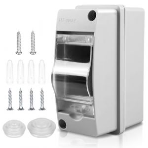 Coffret Electrique Etanche Exterieur Bo&icirc;tier: Bo&icirc;te Etanche Electrique Exterieur IP65, Tableau Electrique 1 Rang&eacute;e, Bo&icirc;tier Electrique Etanche, Coffret Electrique 2 Modules Pour Disjoncteur Mural (IKSETERATA, neuf)