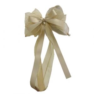 Barrettes &agrave; cheveux avec n&oelig;ud | Barrettes &agrave; cheveux tendance avec n&oelig;ud pour femme &ndash; Pince &agrave; cheveux &agrave; queue longue pour rendez-vous, voyages d'affaires, camping, pique-nique, f&ecirc;tes (vuarend, neuf)