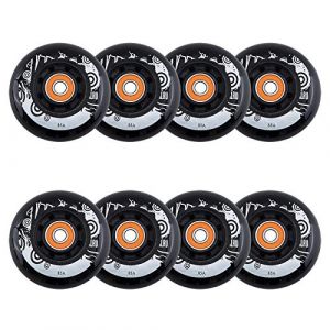 SSCYHT Roues Rechange Roller avec Roulements 72 mm 76 mm 80 mm Roue PU &agrave; Rebond Elev&eacute; 85A Paquet 8,80mm (our story, neuf)