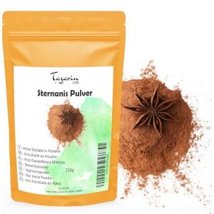 250g Poudre d'Anis &Eacute;toil&eacute; - Anis &Eacute;toil&eacute; en Poudre - Badiane Moulu - Ar&ocirc;me & Go&ucirc;t Intense - Infusion, Th&eacute; et Recettes Maisons - S&eacute;lection Premier Choix - Illicium Verum - Sachet avec Zip - TazainLTD (TazarinLTD, neuf)