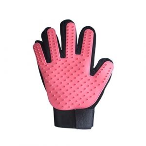 Peigne à poils d'animaux | Gant de toilettage et de massage à 5 griffes pour chiens et chats, gant de nettoyage avec poils en silicone (rose, droite) (qigebmingzfj, neuf)