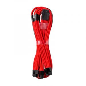 CableMod C-Series Pro ModMesh 12VHPWR Auf 3X PCI-e Kabel f&uuml;r Corsair - 60cm, Rot (Monsieur Plus, neuf)