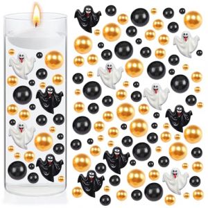 TYEQWT 6080Pcs Halloween Perle Flottante pour Vase, Halloween Perle d'eau pour Vase, Faux Perle Brillante, Sans Trou Perle Flottante, pour Décoration d'Halloween, Noël, Bijoux DIY, Colliers, Bracelets (CSYADS, neuf)