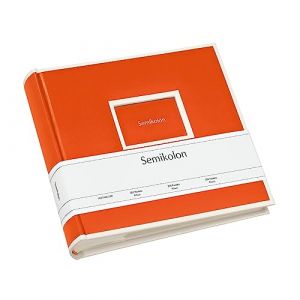 Semikolon 351142 Album 200 pochettes - 23 x 22,3 cm - 100 pages couleur crème, pour 200 photos 10 x 15 - orange orange (Foto Erhardt GmbH, neuf)