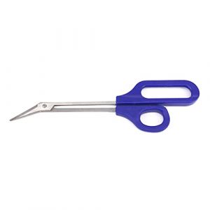 Ciseaux à ongles avec manche extra long en acier inoxydable spécial coudé 21 cm pour cm (MHhaeb, neuf)