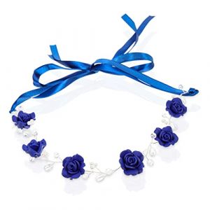 Générique Bandeau Strass Bleu accessoires de cheveux de mariage pour les mariées accessoires de cheveux pour filles hair band hair ties bandeau de mariée mariage bleu marine bandeaux femmes (FINNG, neuf)