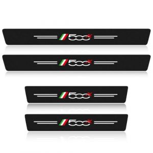 Protection Seuil de Porte de Voiture, 4Pcs, Voiture Fibre de Carbone Plinthes Autocollant, Kick Plates Anti-Rayures Protecteur PéDale Seuil Porte, Car Style Intérieur Accessoires, pour FI AT 500X (TianJinYiChenShangMaoYouXianGongSi, neuf)