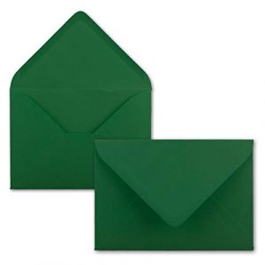 100x enveloppes C6 - couleur: vert foncé - 11,4 x 16,2 cm - fermeture: gommée - pour papier A4, A5, A6 et pour invitations, salutations et lettres - FarbenFroh by GUSTAV NEUSER (GUSTAV NEUSER GmbH, neuf)