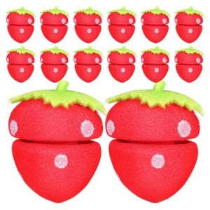MERRYHAPY Lot de 24 Bigoudis en &Eacute;ponge la Fraise, Souples et Doux, sans Chaleur pour Boucles Naturelles Pendant la Nuit, Adapt&eacute;s Cheveux Longs et Courts, Confortables pour Cuir (Tanomi, neuf)