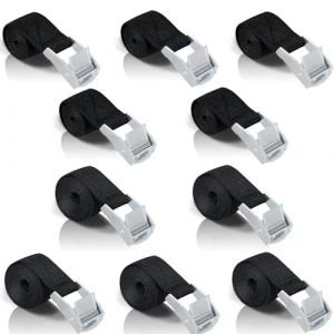 SOMLAW Sangle d'Arrimage, Noir - 1M 0.5M - Kit de Fixation avec Sangle de Serrage Boucle de Serrage, pour Moto, Voiture, Porte V&eacute;lo, Sangle &agrave; Griffe Sangle d'arrimage Sangle de Fixation (DIANA ASCENZI S.R.L., neuf)