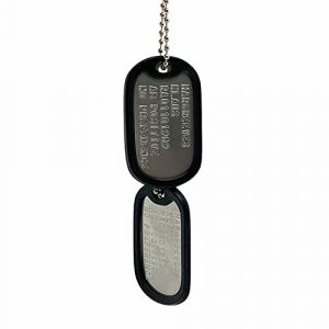 Klaus Hargreeves « Number Four » Umbrella Academy Militaire Dog Tags - Acier Inoxydable - Chaîne et silencieux inclus (ExtremeGripPro, neuf)