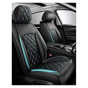 Housse de Si&egrave;ge en Cuir Pour Toyota RAV4 Hybrid 2000-2024, Respirant et Imperm&eacute;able, Protection Avant et Arri&egrave;re - 5 Places ( Color : (Amzqn SHOP, neuf)