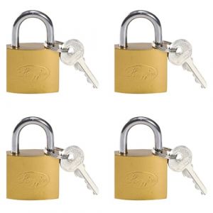 CATOR Lot de 4 Cadenas avec 2 Cl&eacute;s, 32 mm Petit Cadenas, Cadenas &agrave; bagage, Cadenas de S&eacute;curit&eacute; Compatible pour, Sac de voyage, sac &agrave; do, bo&icirc;te &agrave; outils, garage, Portes et Fen&ecirc;tre, Casiers de Gym (QUQU JIANING, neuf)