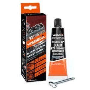 Visbella Hautes températures Mastic Gasket Maker Neutre RTV, Huile et Eau, Flexible, Joint en Silicone, pour la réparation de Moteurs 99g (Noir) (VisbellaDirect, neuf)